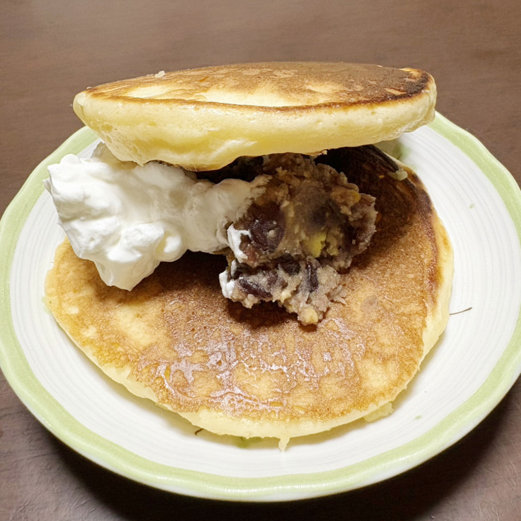 完成した栗どら焼き